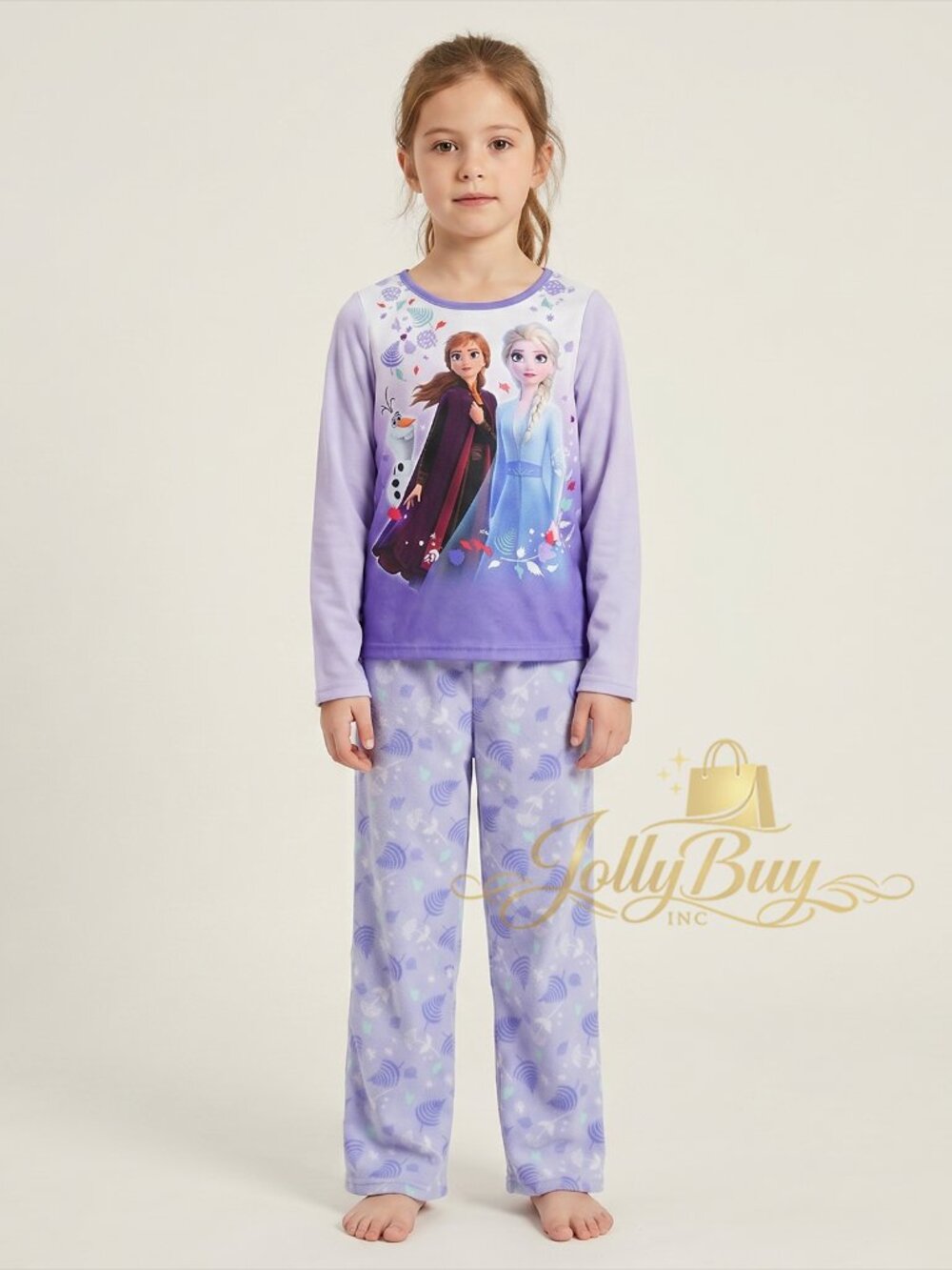Disney Frozen Girls Pajama 2-Piece Set Plush Fleece PJ Jacket Long Pants - Picture 2 of 5